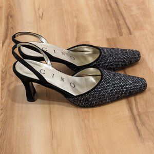 Vintage unworn slingback wool pumps